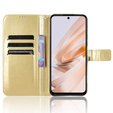 Flip case for Xiaomi Redmi 13, Crazy Horse Wallet, gold
