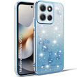 Case for Motorola Moto G56 5G, Glitter Flower, blue