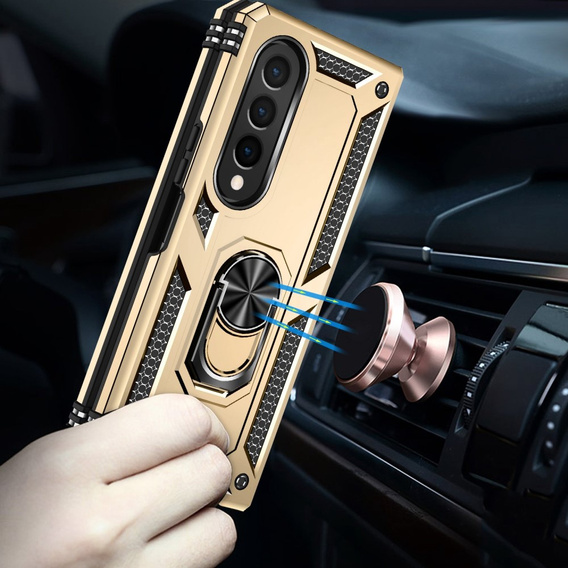 Armor Case for Samsung Galaxy Z Fold 4 5G, Nox Case Ring, gold