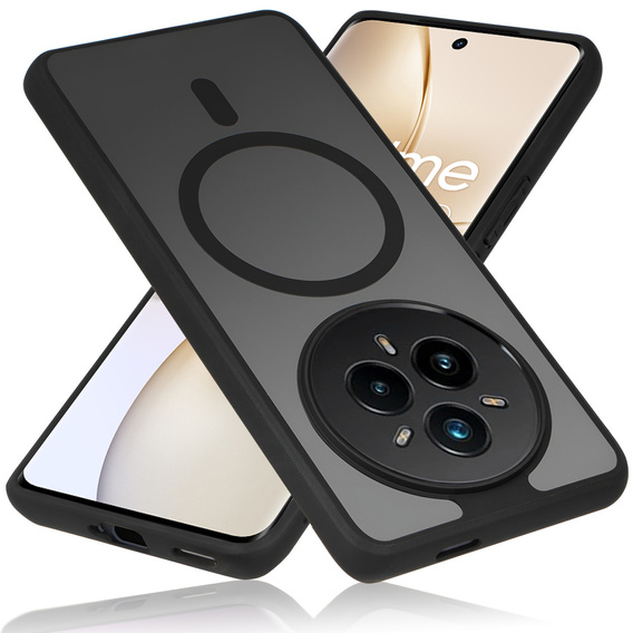 Case for Realme 14 Pro 5G, for MagSafe, ERBORD Matt Case, black