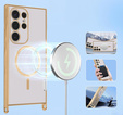 Case for Samsung Galaxy S25 Ultra, Electro MagSafe, gold + Lanyard