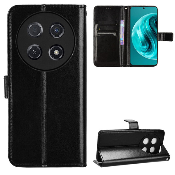 Flip case for Huawei Nova 12i, Crazy Horse Wallet, black