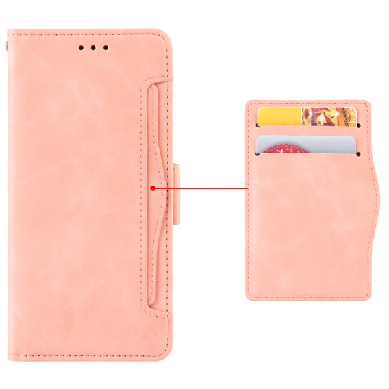 Flip case for Motorola Edge 50 Ultra, Card Slot, pink