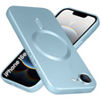 Case for iPhone 16E, ColorMag, for MagSafe, blue + 9H tempered glass