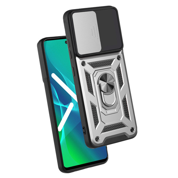 Case for Samsung Galaxy M52 5G, CamShield Slide, silver