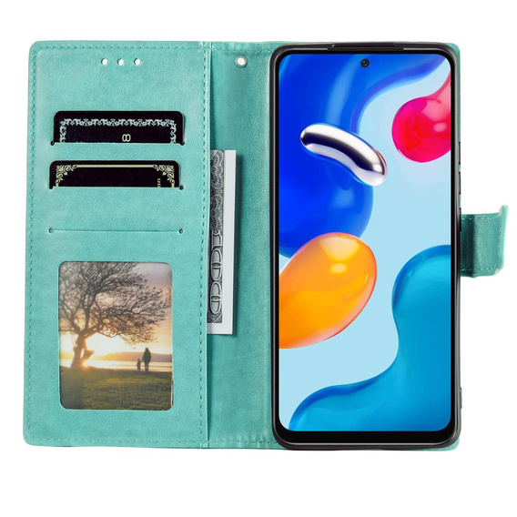 Flip case for Xiaomi Redmi Note 11/11S, Mandala, green