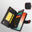 Flip case for Samsung Galaxy S24, Wallet Zipper Pocket RFID, with shoulder strap, black