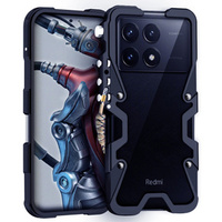 BENKS Kevlar Case for Xiaomi Poco F6 Pro, for MagSafe, Carbon Fiber, black