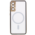 Magnetic Dual Glass MagSafe case for Samsung Galaxy S21, gold