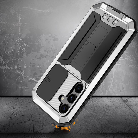 Armored case for Samsung Galaxy S25+ Plus, R-JUST, silver