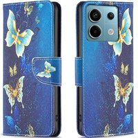 Flip case for Xiaomi Redmi Note 13 Pro 5G, Wallet, Butterflies blue