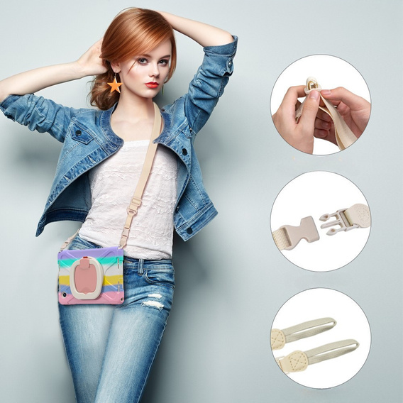 Children's case for Lenovo Tab M11, armored with strap, multicolor