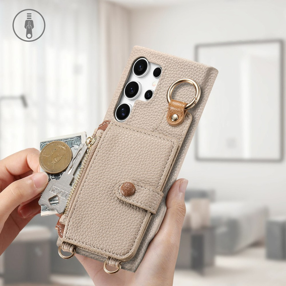 Case for Samsung Galaxy S25 Ultra, GKK Leather, black