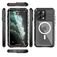 IP68 Waterproof Case for iPhone 15 Pro, SHELLBOX MagSafe, black