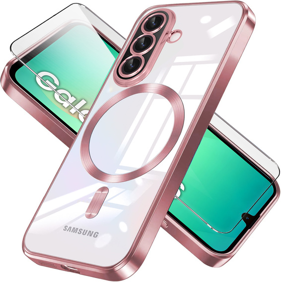 Case for Samsung Galaxy A26, Electro MagSafe, pink rose gold + Screen Glass