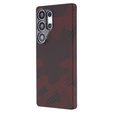 Case for Samsung Galaxy S25 Ultra, Aramid Fiber MagSafe, black / red