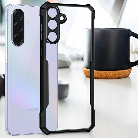 Case for Samsung Galaxy A36, AntiDrop Hybrid, black + 9H tempered glass