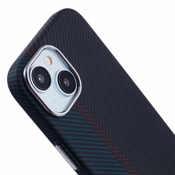 MagSafe's iPhone 15 Case, Carbon Fiber, black / blue
