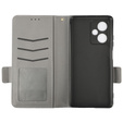 Flip case for Xiaomi Redmi Note 12 5G / POCO X5 5G, Wallet Litchi Magnet, grey