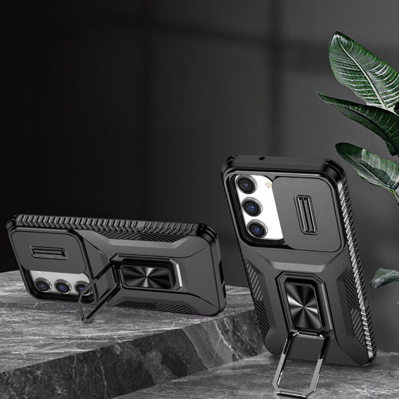 Case for Samsung Galaxy S23, Slide Lens Lid, Black