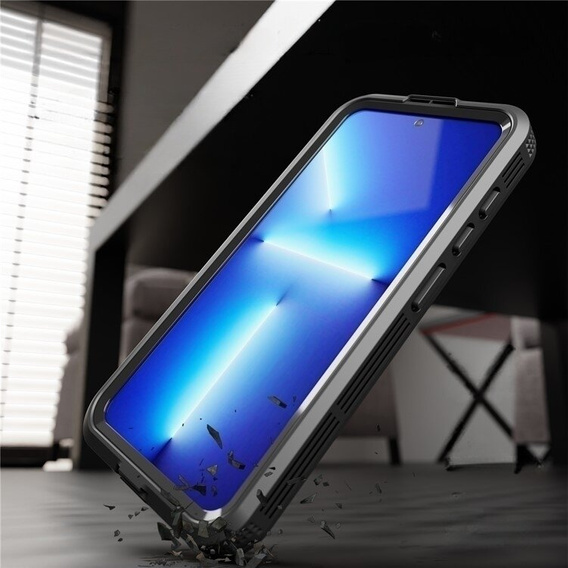 Waterproof case for Samsung Galaxy S24, Redpepper, for MagSafe, black