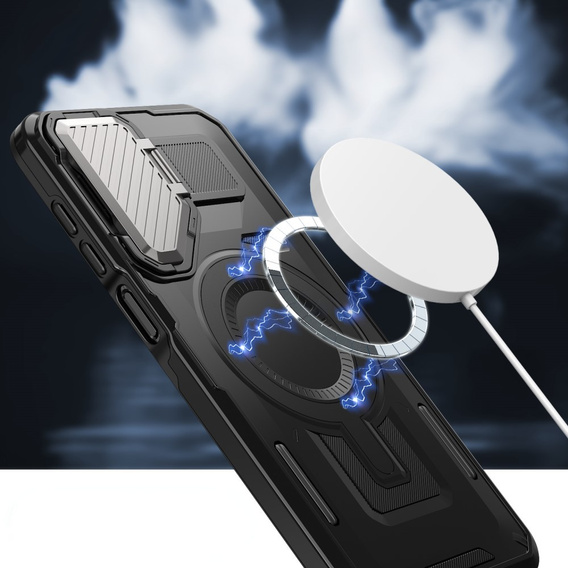 Case for Samsung Galaxy A16, Military MagSafe with camera protection, black