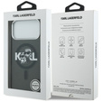 Karl Lagerfeld IML Glitter Karl & Choupette Sketch Logo MagSafe Case for iPhone 17 Pro Max