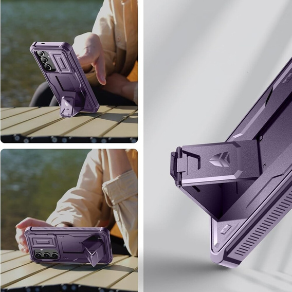 Armored case for Samsung Galaxy S24, Dexnor Full Body (Two Frames), purple