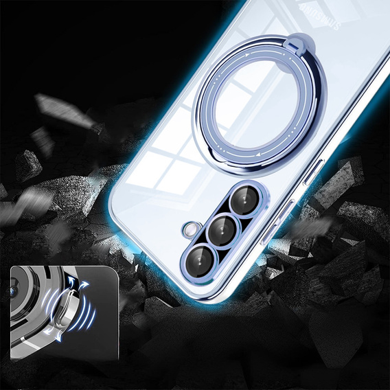 Magnetic Case for Samsung Galaxy A56, for MagSafe, blue + 9H Glass