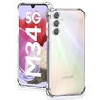 Case for Samsung Galaxy M34 5G, Anti-Shock, transparent + 9H Glass