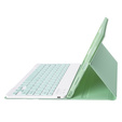 Case + keyboard Apple iPad Air 11" 6 gen. 2024, Leather Pen Slot, light green