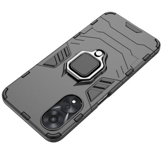 Case for Oppo A78 5G, Kickstand Ring, black
