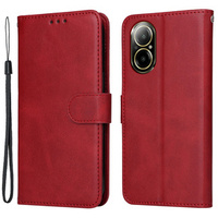 Flip case for Realme C67, Leather Wallet, red