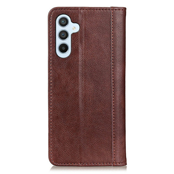 Case for Samsung Galaxy A56, Wallet Litchi Leather, brown