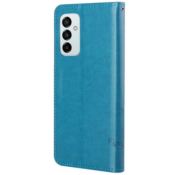 Flip case for Samsung Galaxy M23, Butterfly, blue