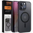 Case for iPhone 16 Pro, for MagSafe, ERBORD Matt Case, black + Screen Glass