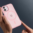 Case for iPhone 11, for MagSafe, ERBORD Matt Case, pink + Screen Glass