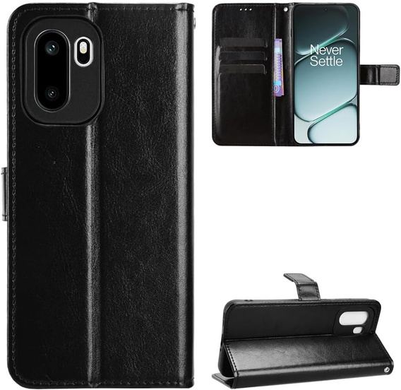 Crazy Horse Wallet flip case for OnePlus 15R
