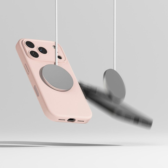 Ringke case for iPhone 17 Pro Max, Silicone Magnetic MagSafe, Pink Sand