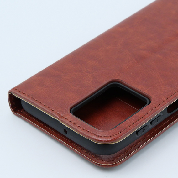 Flip case for Motorola Moto G54 5G, Crazy Horse Wallet, brown