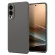 Spigen case for Samsung Galaxy S25, Liquid Air, black + 9H Tempered Glass