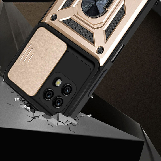 Case for Realme C21Y / C25Y, CamShield Slide, gold