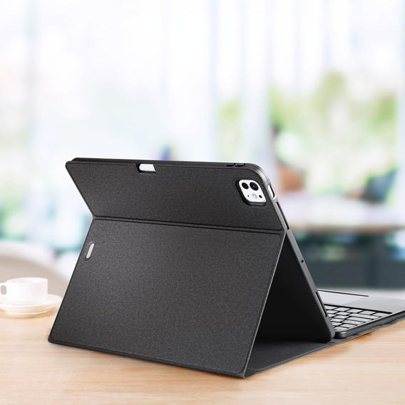 Case + keyboard Apple iPad Pro 13" 7 gen. 2024, Dux Ducis TouchPad Leather Pen Slot, black