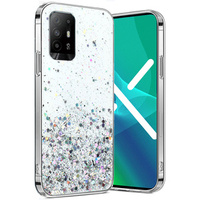 Case for Oppo Reno5 Z / F19 Pro Plus, Glittery, transparent