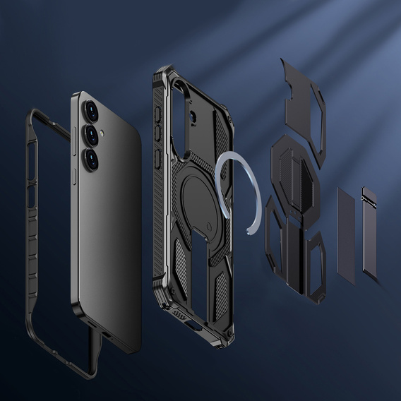 MagSafe-compatible protective case with stand for Samsung Galaxy S25 FE