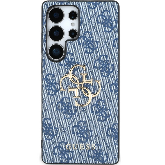 GUESS Case for Samsung Galaxy S25 Ultra, 4G Big Metal Logo, blue