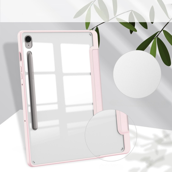 Case for Samsung Galaxy Tab S10 FE+ Plus, Smartcase Hybrid, with stylus space, pink