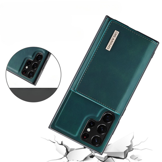 Case for Samsung Galaxy S23 Ultra, DG.MING 2in1, green