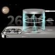 Case for iPhone 15 Pro Max, Privacy Dual Glass, for MagSafe, silver