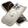 Case for iPhone 16 Pro, for MagSafe, Cute Cat, grey + Screen Glass